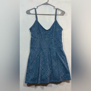 JoyLab Navy Floral Patterned Tennis Dress